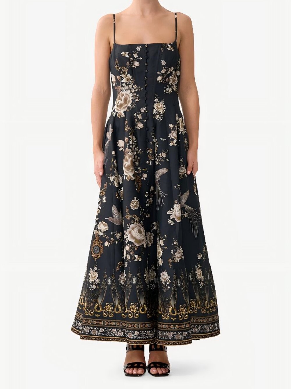 Camilla Flamenco folklore corset dress with long flared skirt